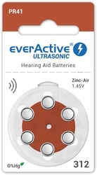Baterie do naslouchadel EverActive PR312 / PR41, blistr 6ks.