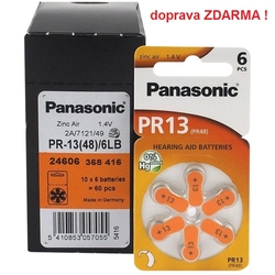 Baterie do naslouchadel PANASONIC PR13 / PR48, MASTERPACK 20 (120ks)