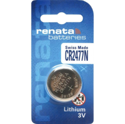 CR2477N  RENATA lithium, 3V/950mAh. Plášť s osazením
