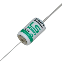 SAFT LS 14250 CNA lithium 3,6V  (1/2AA) AXIAL-pin