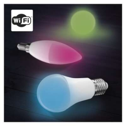 SMART Wi-Fi žárovka E14 svíčka LED  470lm 4,8W RGB, stmívatelná EMOS