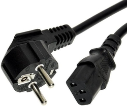 Kabel síťový pro PC, UPS, TV, varné konvice. 230V / 10A délka 1,4m