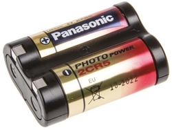 2CR5  PANASONIC lithium 6V, pro automatické splachovače, bezdotykové baterie, sprchy, foto