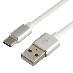 Kabel USB A M kon - USB C M kon, USB 2.0, QC 3A, 1m everActive (hliník, silikon)