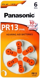 Baterie do naslouchadel PANASONIC PR13 / PR48, blistr 6ks.
