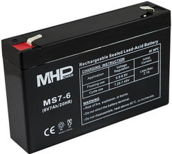 Baterie 6V  7Ah, AGM záložní olověný akumulátor pro UPS, EPS, alarm a nouzové osvětlení