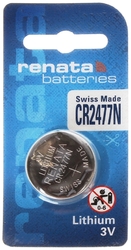 CR2477N  RENATA lithium, 3V/950mAh (24.5x7.7) s osazením