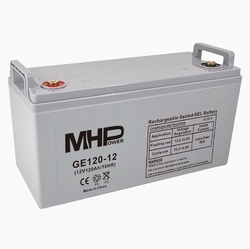Baterie MHP 12V  120Ah, gelový trakční olověný akumulátor pro cyklický provoz, životnost 10-12 let