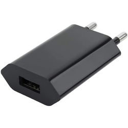 Adaptér z 230V - USB  1A černý TECHly