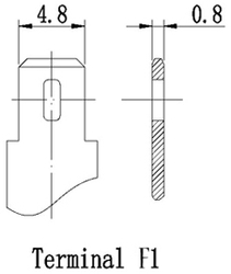 Pb 12V /   1,3Ah (97×43×52) F1=4,7mm  MHPower MS1,3-12
