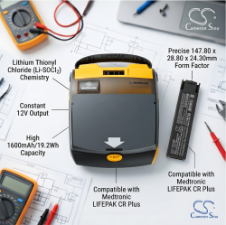 Baterie pro defibrilátor AED LIFEPAK CR Plus, EXPRESS CHARGE-PAK 12V Lithium Li-SOCl2