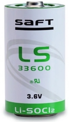 SAFT LS 33600 STD lithium 3,6V  (D)  17Ah, Imax 250mA