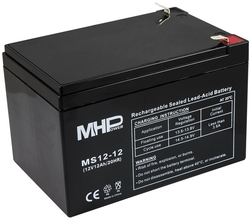 Baterie 12V  12Ah, AGM záložní olověný akumulátor pro UPS, EPS, alarm a nouzové osvětlení