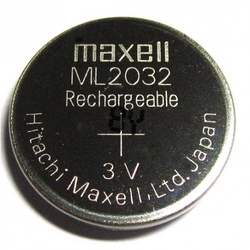 ML2032 Maxell, akumulátor lithium  3V  65mAh - holý článek