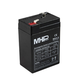 Baterie 6V  4,5Ah, AGM záložní olověný akumulátor pro UPS, EPS, alarm a nouzové osvětlení