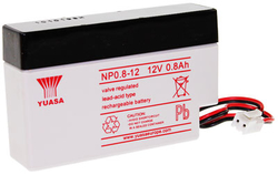 Baterie 12V  0,8Ah, AGM záložní olověný akumulátor pro UPS, EPS, alarm a nouzové osvětlení. S drátovými vývody