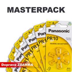 Baterie do naslouchadel PANASONIC PR10 / PR70, MASTERPACK 20 (120ks)