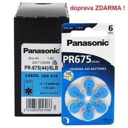 Baterie do naslouchadel PANASONIC PR675 / PR44, MASTERPACK 20 (120ks)