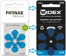 Baterie do naslouchadel PHONAK 675 nahrazuje WIDEX, blistr 6ks.