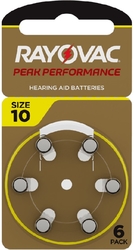 Baterie do naslouchadel RAYOVAC 10 / PR70 PERFORMANCE, blistr 6ks