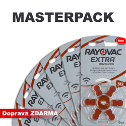 Baterie do naslouchadel RAYOVAC 312 / PR41, MASTERPACK 20 (120ks)