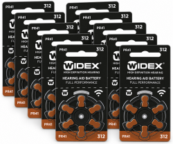 WIDEX 312 / PR41 značkové baterie do naslouchadel. Balení 10xBL6