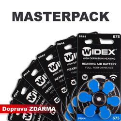 Baterie do naslouchadel WIDEX 675 / PR44, MASTERPACK 20 (120ks)