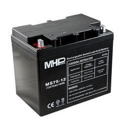 Baterie MHP 12V  75Ah, AGM záložní olověný akumulátor, životnost 5 let.