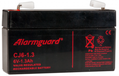 Baterie 6V  1,3Ah, AGM záložní olověný akumulátor Leaftron (Pb)