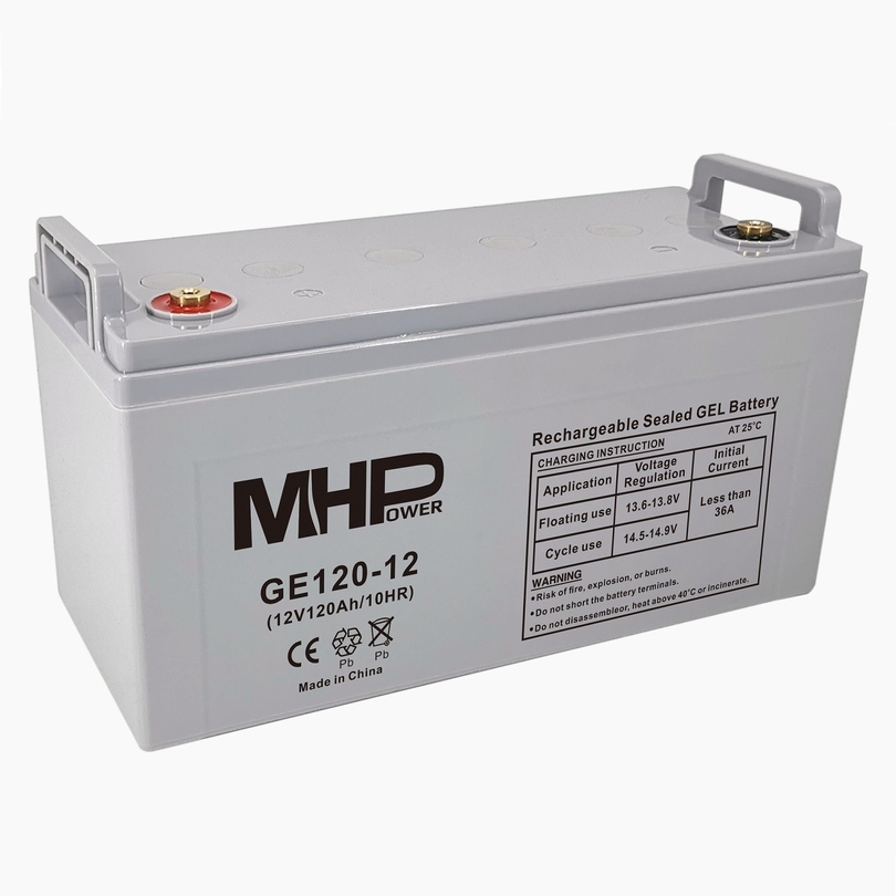 Baterie MHP 12V 120Ah, gelový trakční olověný akumulátor pro cy