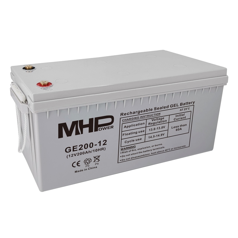 Baterie MHP 12V 200Ah, gelový trakční olověný akumulátor pro cy