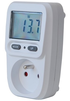 Měřič spotřeby wattmetr/elektroměr do zásuvky 230V 16A GETI