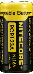 Nabíjecí baterie 16340 Li-Ion 3,7V 650mAh pro svítilny NiteCore