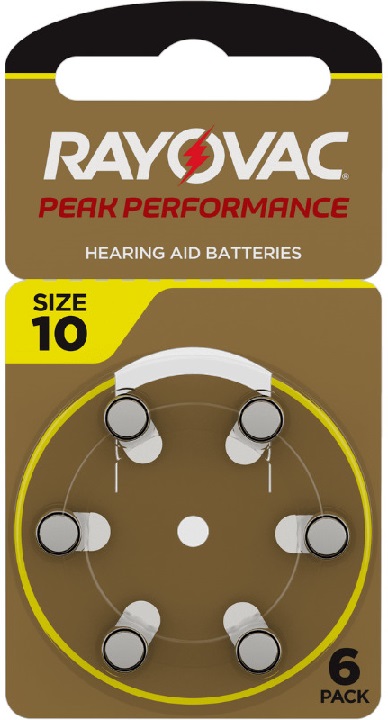 Baterie do naslouchadel RAYOVAC 10 / PR70 PERFORMANCE, blistr 6k