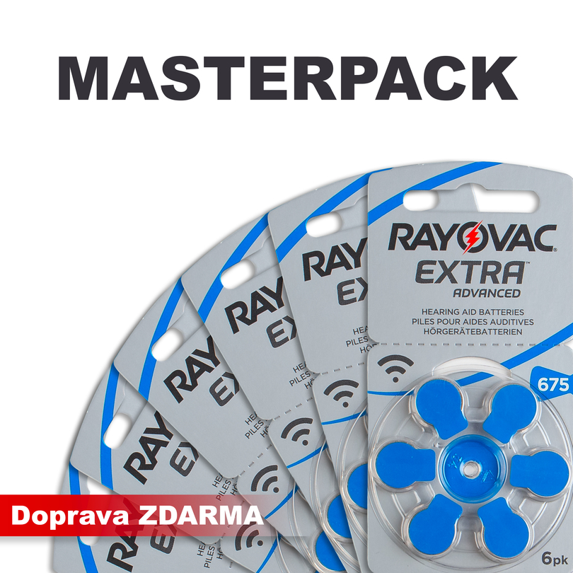 Baterie do naslouchadel RAYOVAC 675 / PR44 MASTERPACK 20 (120ks)