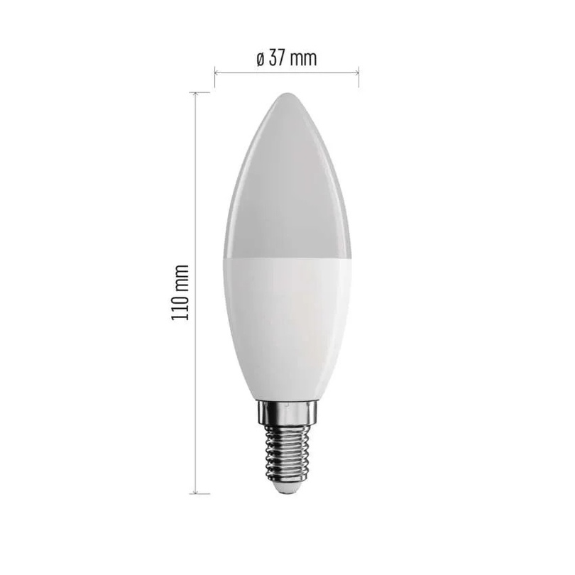 SMART Wi-Fi žárovka E14 svíčka LED  470lm 4,8W RGB, stmívatelná EMOS