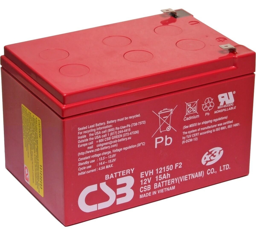 Baterie 12V  15Ah, AGM trakční/cyklický olověný akumulátor pro vysoké zátěže
