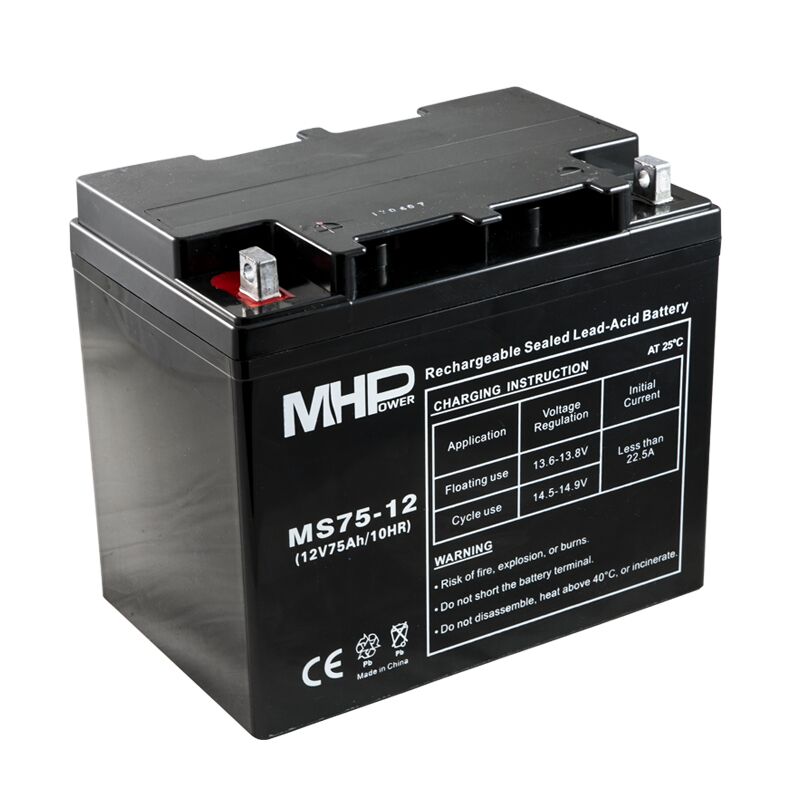 Baterie MHP 12V 75Ah, AGM záložní olověný akumulátor, životnost